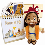 Searching For Jesus Advent - 25-Day Countdown Calendar with daily lessons, Jesus Plush Doll, & 1 Set Activity Pages Pack