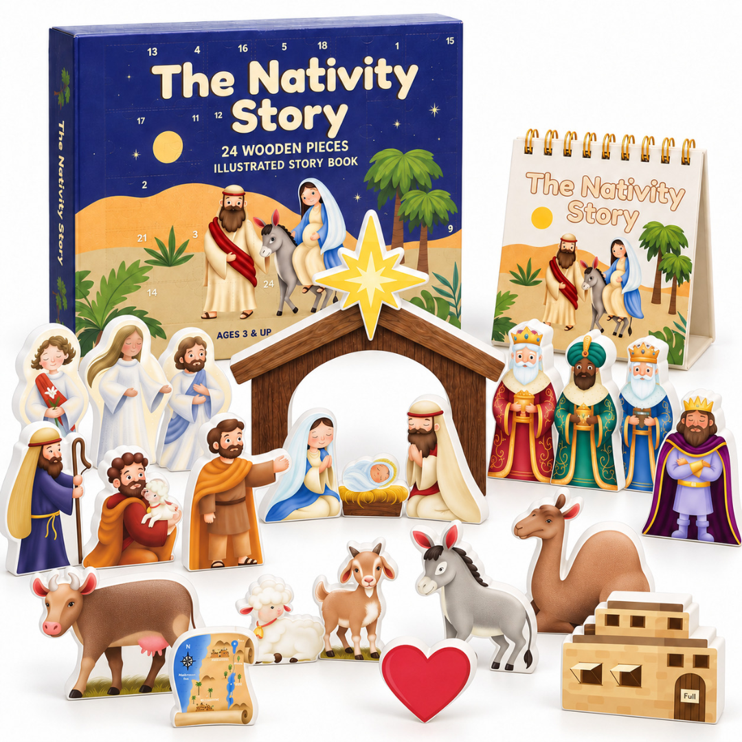 The Wooden Nativity Story Advent