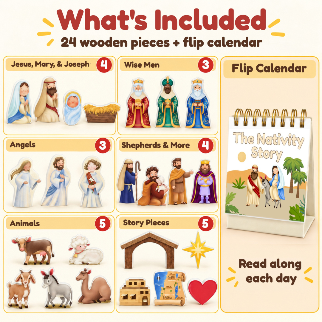 The Wooden Nativity Story Advent Calendar